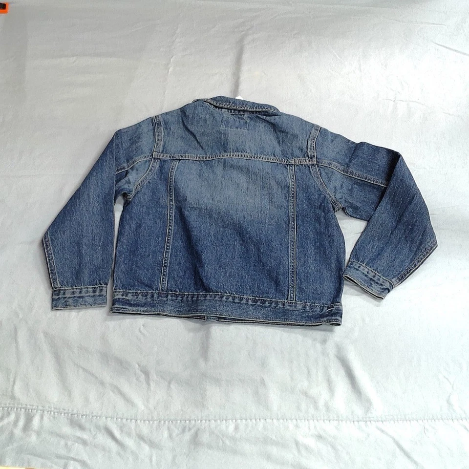 Childrens место девочек M 7/8 Jean куртка джинсовой ткани карманы кнопка синий школа новый с Ярлыками - Изображение 3 из 3