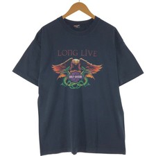 Vintage 00'S Harley-Davidson Eagle Pattern Motorcycle Bike T-shirt Made in U...
