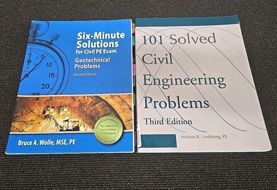 101 Solved Civil Engineering Problems Six Minute Solutions For Civil PE Exam PB 