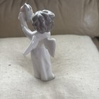 Vintage Nao Lladro Spain porcelain figurine Angel w  Tambourine Pre Owned  — photo 3