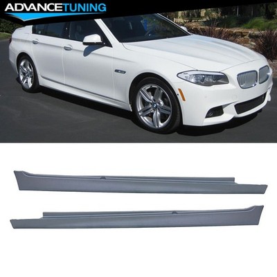 Fits 11-16 BMW F10 5-Series 4DR M-Tech Style Side Skirts Extension Splitter PP