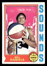 1974 TOPPS MEL DANIELS 192 VG BASKETBALL MEMPHIS SOUNDS