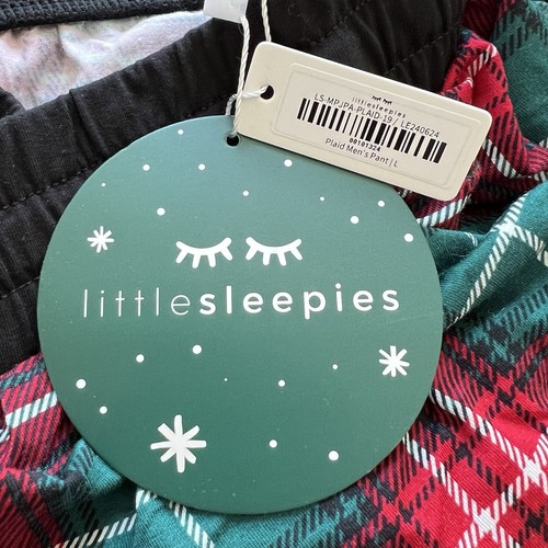 Little Sleepies Bamboo Pajamas Set Fireside Plaid Shirt Pants Large PJ's $76 NEW - Picture 8 of 19