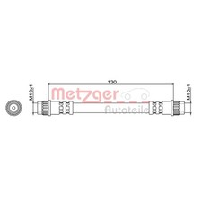 METZGER BREMSSCHLAUCH HINTEN passend für RENAULT ESPACE GRAND MEGANE SCÉNIC TALI