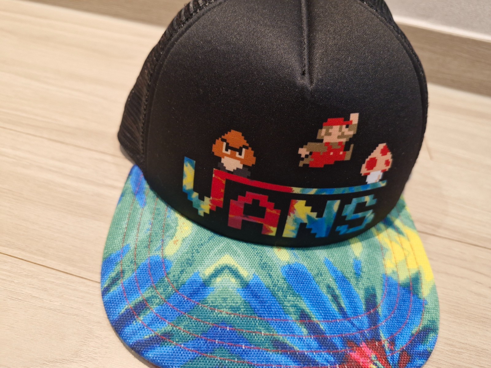 Rare Vans x Nintendo Super Mario Bros Snapback Trucker Hat Tie-Dye 8-Bit Pixel image 2