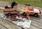 VTG 1973 Western Barbie Travelin’ Jeep & Horse Trailer Accessories + Midnight