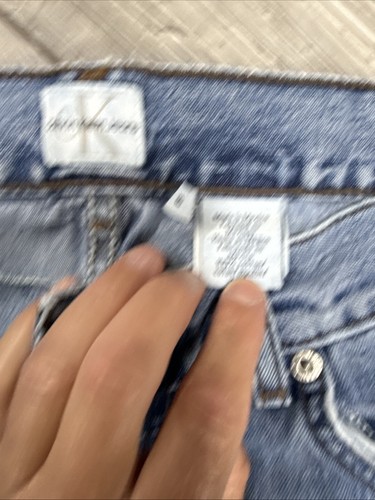 Vintage Calvin Klein Jeans Women Sz 8 Blue Sandblast Boot Cut 90s High Waisted - Picture 9 of 13