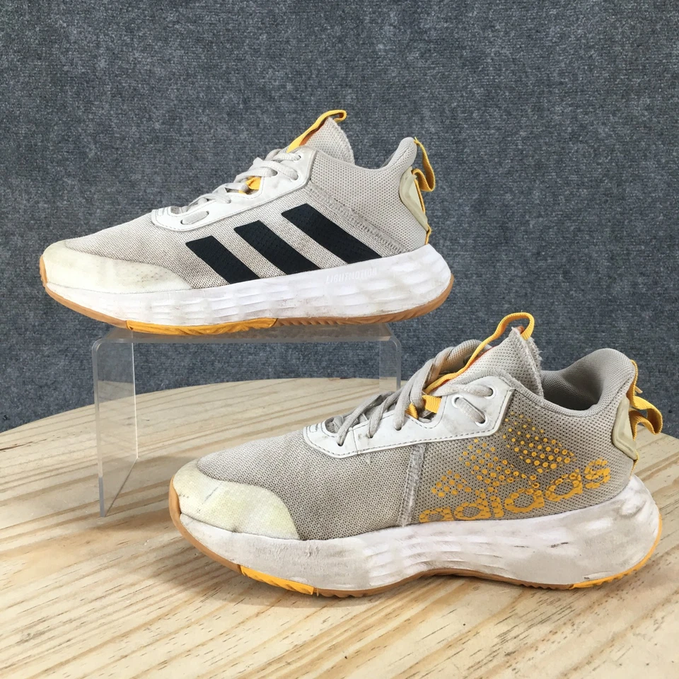 Adidas Shoes Youth 4.5 Own The Game 2.0 Running Sneakers Gray Mesh Low H06418 - Image 2 of 4