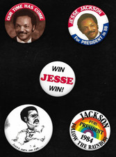 5 original JESSE JACKSON Rainbow Coalition Run JESSE Run 1984,1988 Presidential