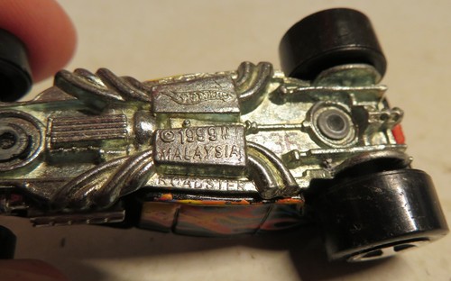 Hot Wheels Black Flames Deuce Roadster 1999 pressofuso interno nero auto giocattolo sciolta - Foto 16 di 18