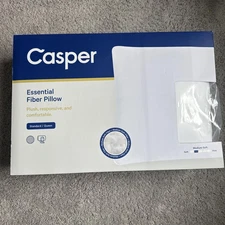 Casper Sleep Essential Fiber Pillow Standard / Queen, White New in Box
