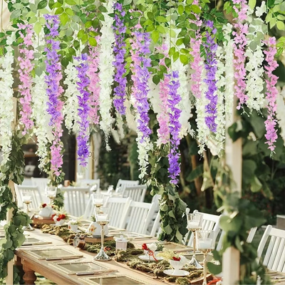 #ad Artificial Wisteria Vine 43in Silk Hanging Garland Wedding Home Decor $3.99