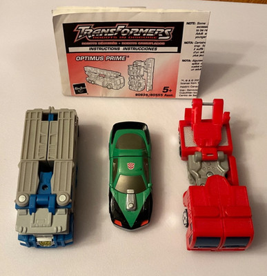 Lot 3 Transformers RiD Spy Changers Ultra Magnus/Side Swipe/Optimus Prime Manual