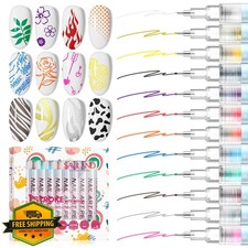 SAVILAND Nail Art Pens 12 Colors 0.5mm Acrylic Markers