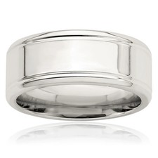 925 Sterling Silver 6mm Edge Classic Wedding Ring