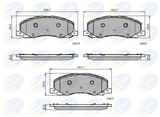 Brake Pad Set For Disc Front Fits Chrysler Saab Vauxhall Opel COMLINE CBP32003