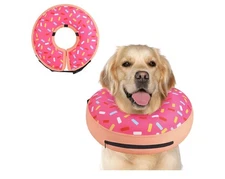Inflatable Dog Cone Collar Alternative After Surgery, Neck Donut Collar - Large