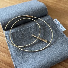 NIESSING Linear Brillanten-Anhänger mit Halsschnur 750 Gelbgold