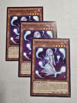 Yugioh! 3x Necroworld Banshee MZMU-EN088 Rare 1st Ed NM