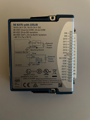 NI 9375 32-Kanal Digital I/O 16x DI + 16x DO 24V DSUB ATEX getestet