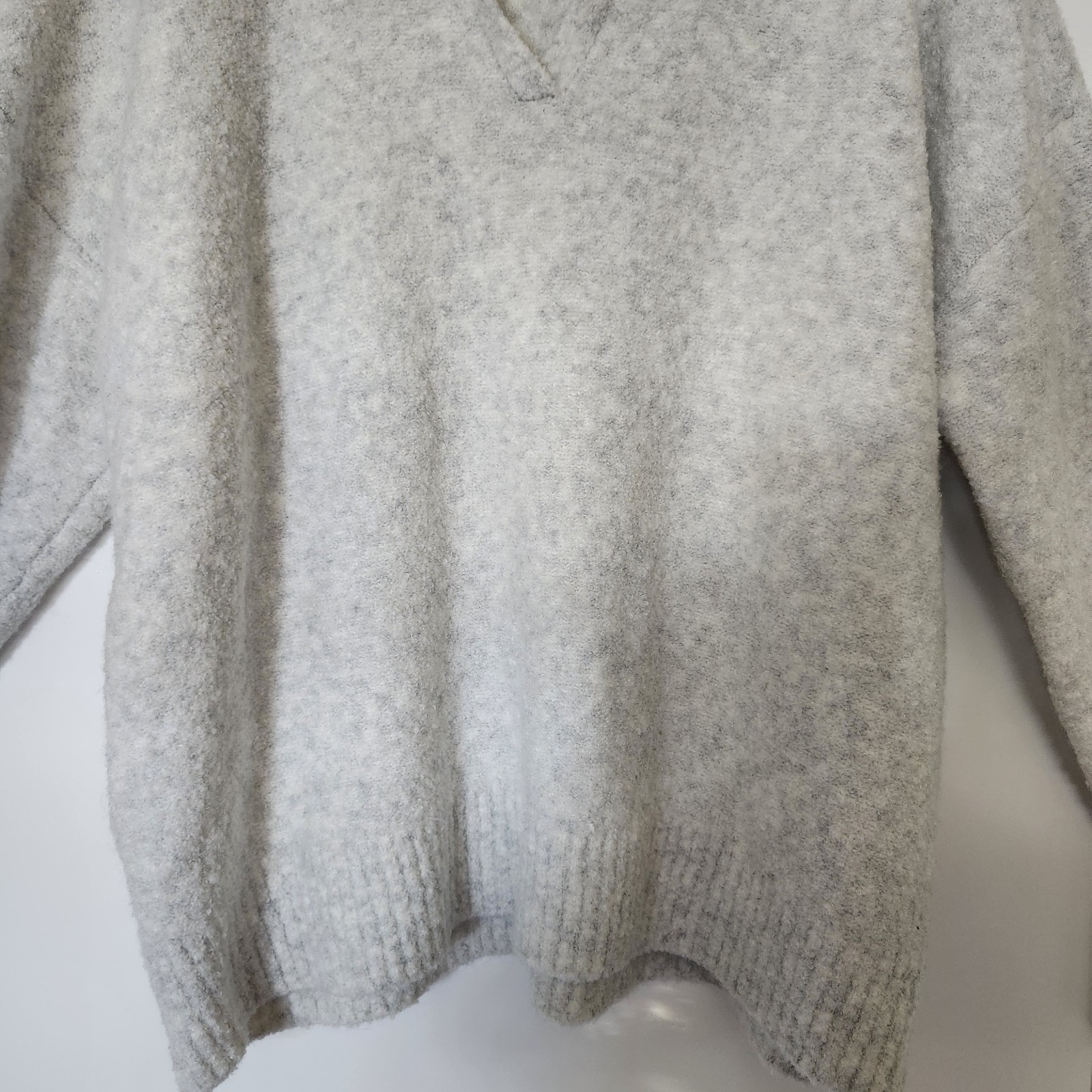 Loft Gray Wool Blend Collared Split Neck Pullover… - image 4