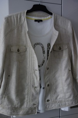 Jacke mit Shirt Gr.50 sehr schick u.edel mit Goldfäden GELCO u. BONITA wie neu