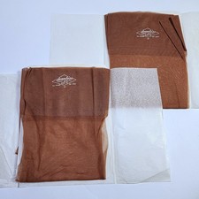 Vintage Dependable Seamless Sheer Mesh Nylon Garter Stockings Size 10 Flaws