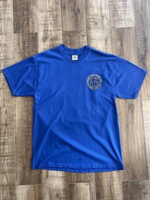 Stussy One World One Love T-Shirt XL Blue USA Made Vintage Reggae 