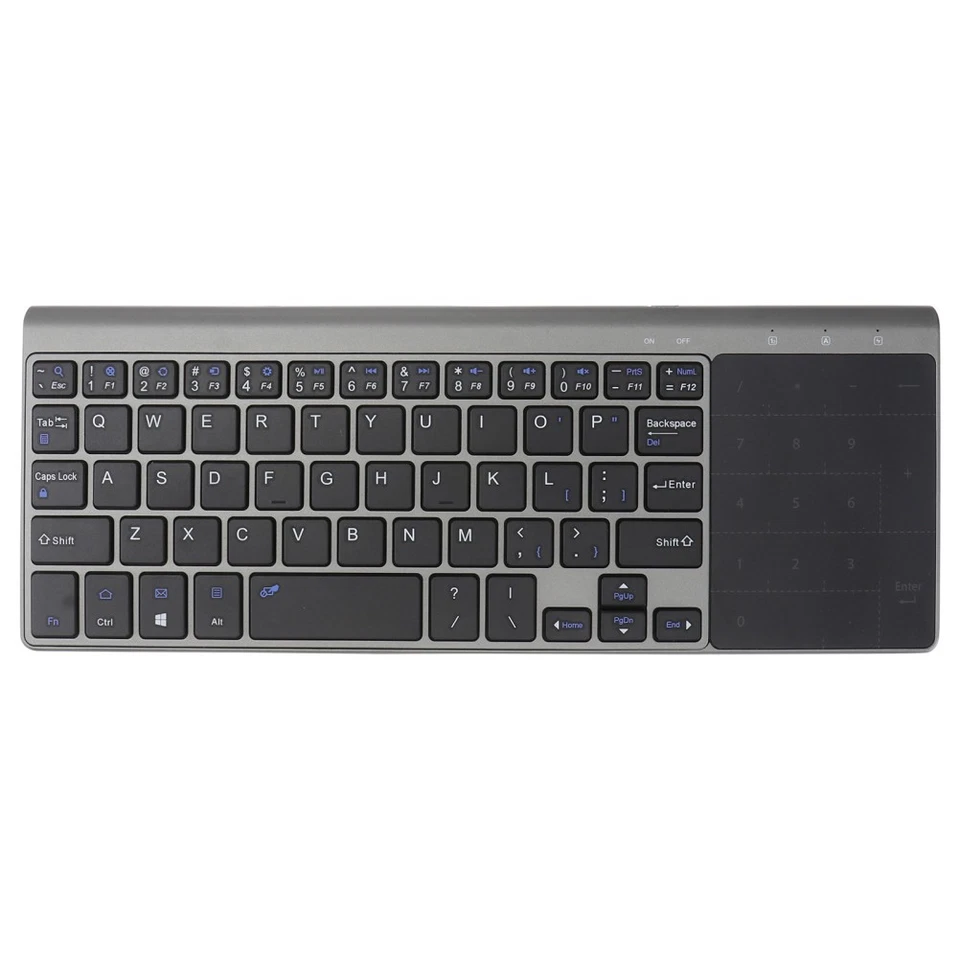 Wireless Computer Keyboard 2.4GHz Touchpad Number Pad Supply No Battery