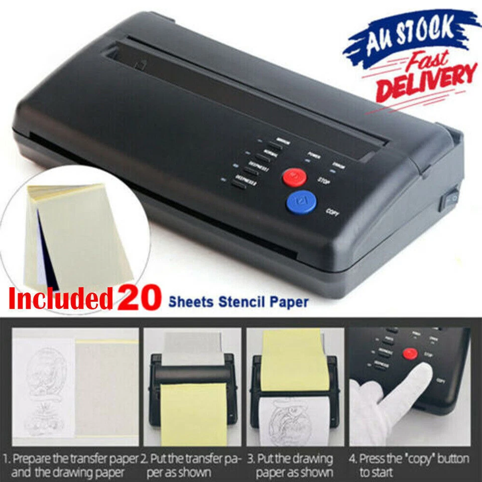 Máquina impresora copiadora transferencia tatuaje plantillas térmicas papel A4 y A5 Foto 4 de 4