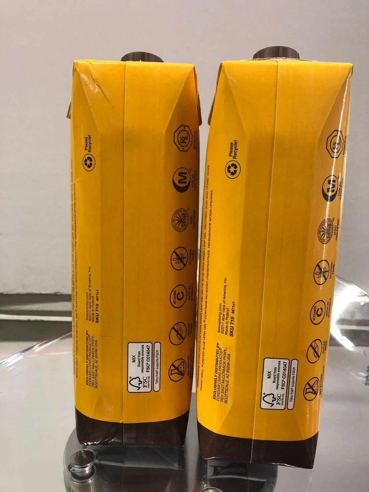 Paquete de 2 piezas de gel de aloe vera Forever Living 33,8 fl. oz (1 litro) ¡ENVÍO GRATUITO! Foto 4 de 4