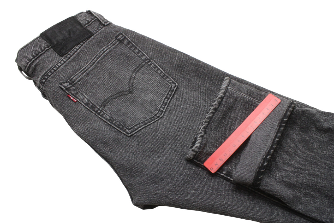 Levi's 510 Premium Big E Jeans Mens W32 L27 Skinny Fit Whiskers Dark Grey Zip thumbnail 11