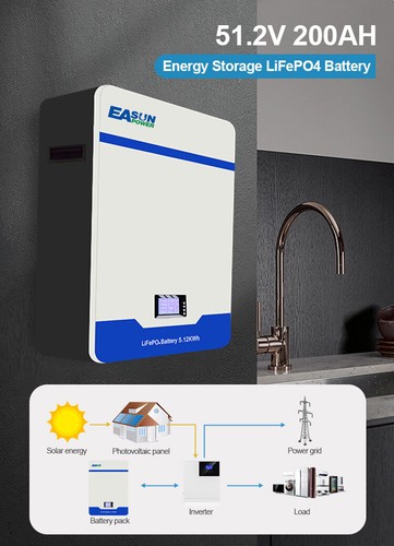 Batteria solare 10kWh 51,2V 200Ah LiFePO4 accumulo RS485 BMS 48V UK-stock - Foto 6 di 13