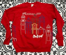 Vintage 1980s Kansas City Missouri Travel Vacation Tourism 80s Sweathsirt Large