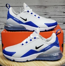 Nike Air Max 270 Golf White Racer Blue Spikeless shoes Men's 11.5. CK6483-106 