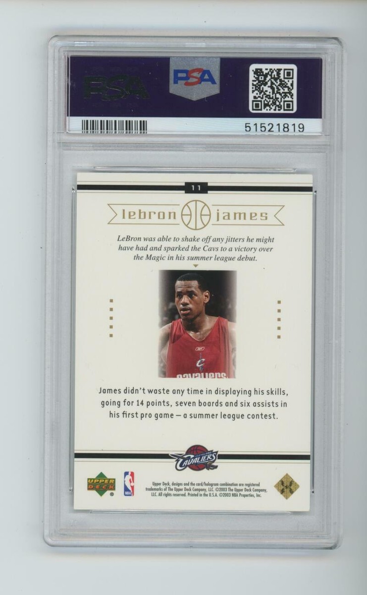 2003 Upper Deck Box Set#11 Lebron James ROOKIE RC PSA 9 Graded