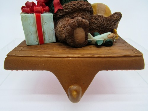 Vintage Christmas Stocking Holder Hanger Poly resin Teddy Bear 1991 CBK Ltd - Picture 5 of 9