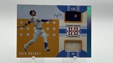 2019 Hometown Heroes DualMemorabilia Holo Platinum Blue #4Kris Bryant Cubs