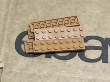 LEGO Parts - Medium Nougat Plate 2 x 8 - No 3034 - QTY 5