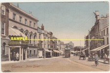 Taunton C1910 North St STREET SCENE, Tram, Shops, Carts, Hotel, People etc