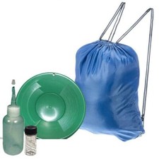 10" Green Gold Pan Panning Kit