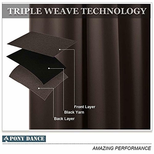PONY DANCE Blackout Shades for Windows -Tie Up Curtains and Valances 1 Piece Set - 第 4/6 張圖片