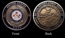 ~ USS Reuben James ~ Ship 2 ~ US Navy Recruit Training Command Challenge Coin ~ 
