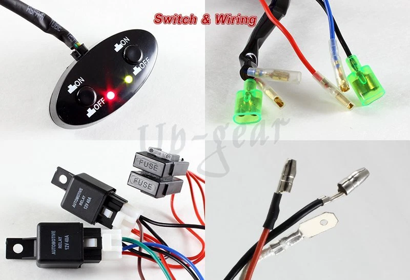 Lâmpadas universais 4" redondas brancas halo cromo carcaça lente transparente luzes de direção de neblina - Imagem 4 de 4