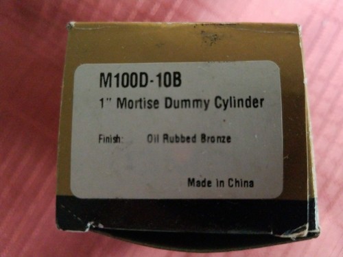 GMS M100D-10B 1" Mortise Dummy Cylinder. Finish Oil Rubbed Bronze - Picture 3 of 4
