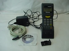 METROLOGIC SCANPAL 2 BARCODE SCANNER w/ CHARGER CORD CD & BATTERY HOLDER