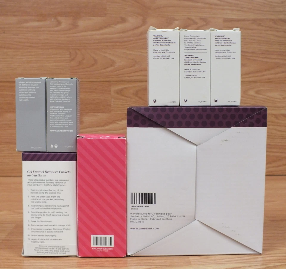 Lote de Lámpara de Curado LED Jamberry TruShine + Paquetes Removedores de Esmalte, Capa de Gel y Más Foto 3 de 4