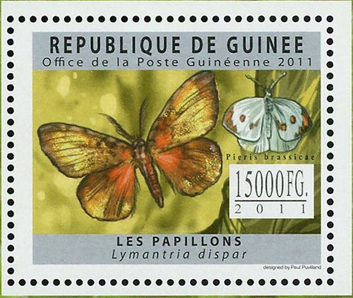Butterflies Stamp Abraxas Grossularite Vanessa Polychloros S/S MNH #8864-8866 - Picture 6 of 12