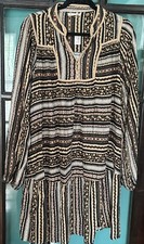 Ces Femme Boho Dress M Festival, Long Sleeve Ben/blk*