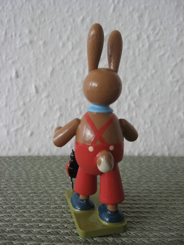 KWO seltener Hase mit Marienkäfer Erzgebirge ca. 9,3 cm + KWO OVP - Leichsenring - Bild 6 von 11